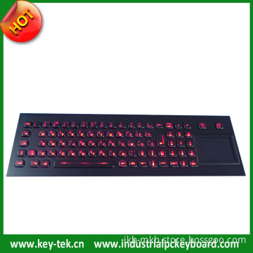 Black Metal Backlight Keyboard with Touchpad (K-TEK-A400-TP-KP-BT-BL)